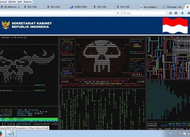 Website Resmi Sekretariat Kabinet (Setkab) Diretas Hacker