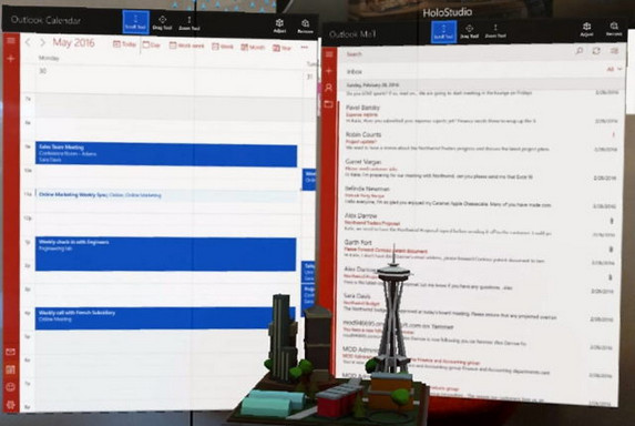 Microsoft Rilis Outlook dan Calendar di HoloLens