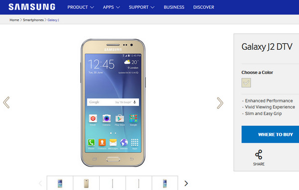 Varian Baru Samsung Galaxy J2 Diperkenalkan